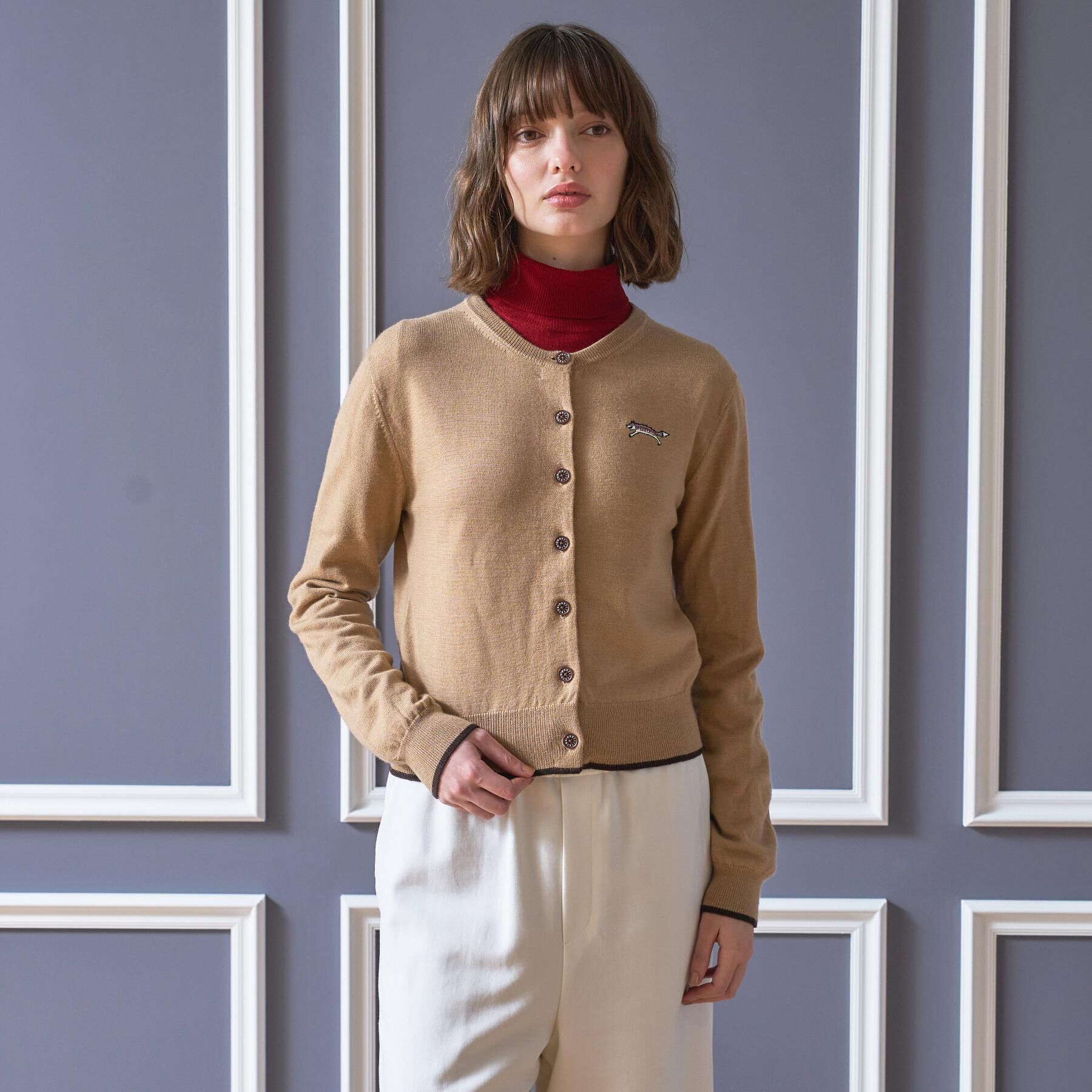 DRESSTERIOR「ゼニアバル―ファキャッシュウールクルーネックカーディガン」|カーディガン|