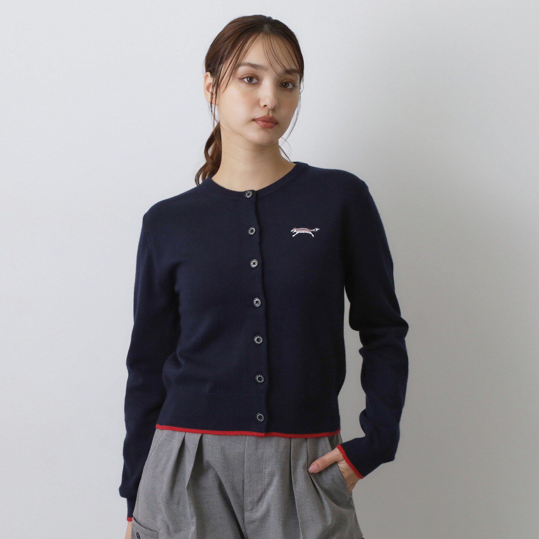 DRESSTERIOR「ゼニアバル―ファキャッシュウールクルーネックカーディガン」|カーディガン|
