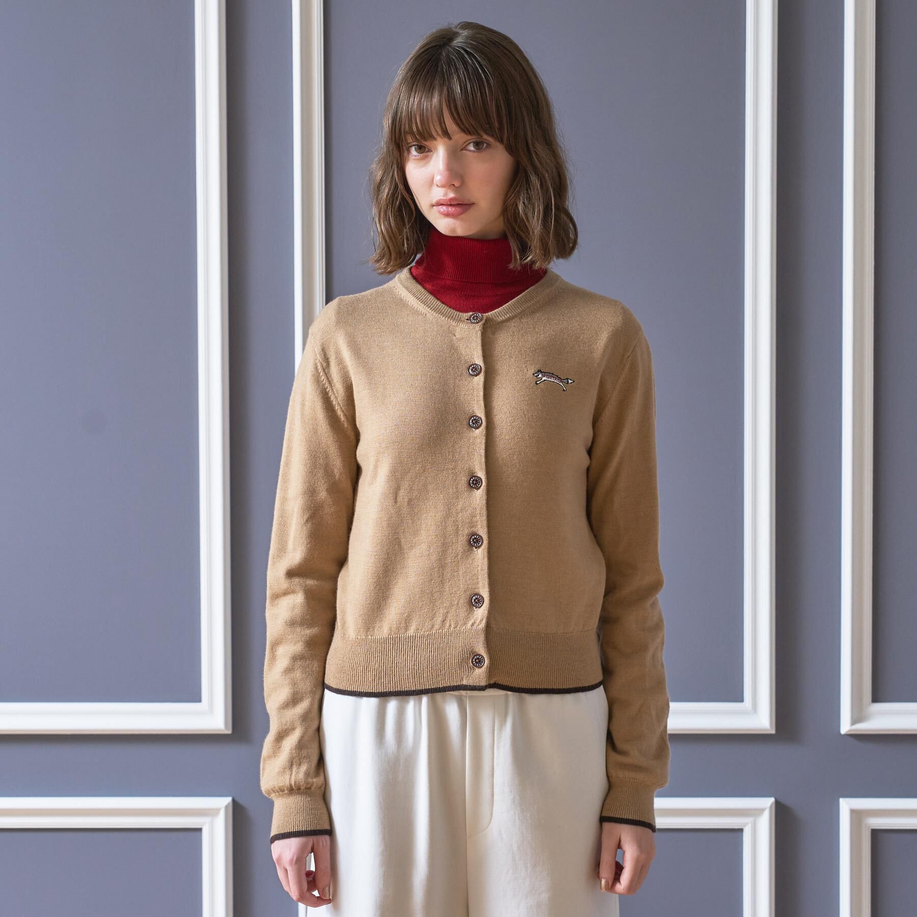 DRESSTERIOR「ゼニアバル―ファキャッシュウールクルーネックカーディガン」|カーディガン|