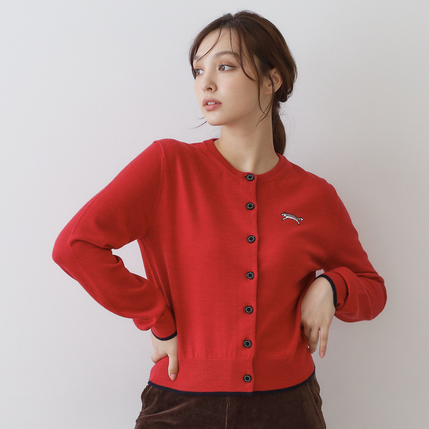 DRESSTERIOR「ゼニアバル―ファキャッシュウールクルーネックカーディガン」|カーディガン|