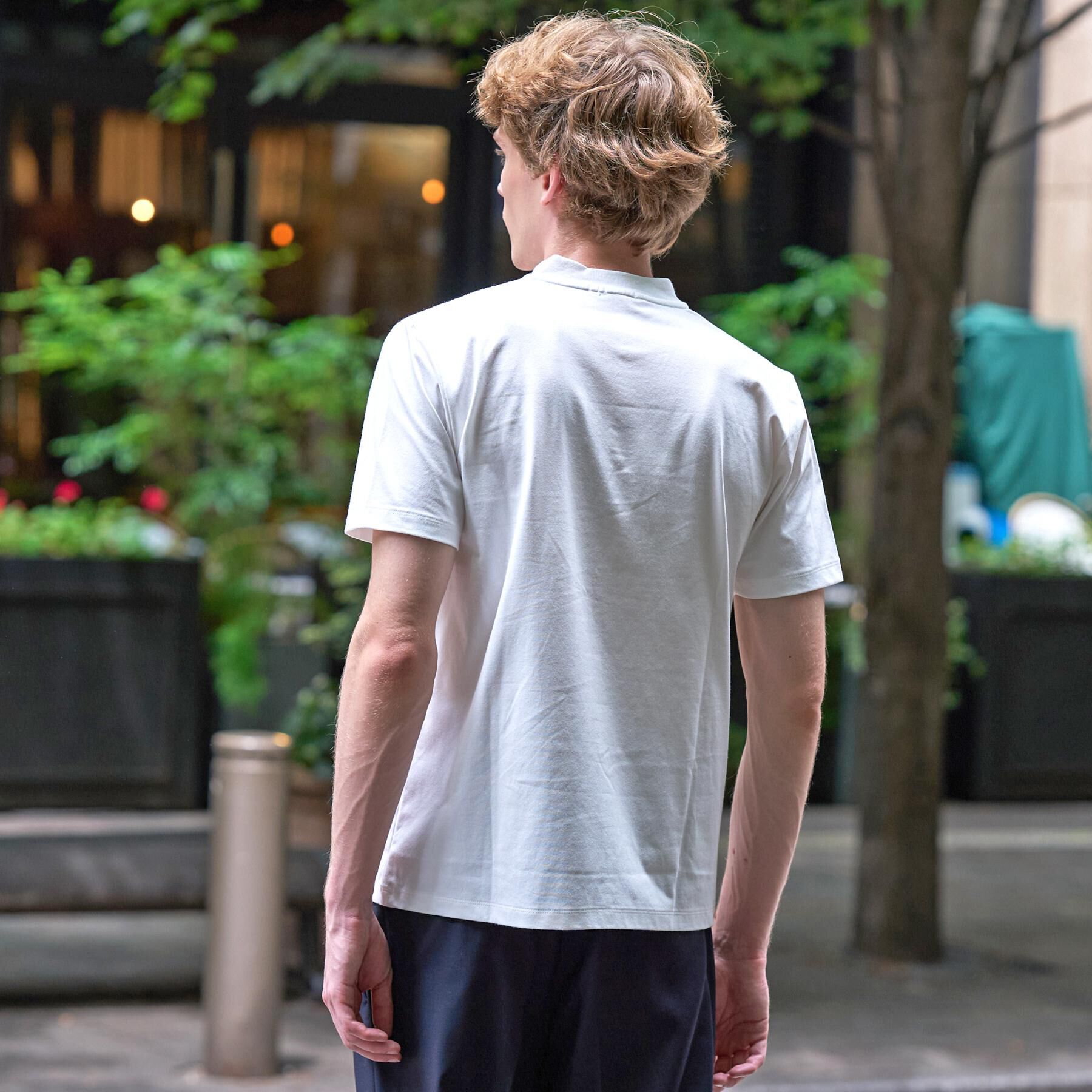 DRESSTERIOR「【接触冷感/抗菌防臭/UVカット】クールクリーンドライコットン ヘンリーネックカットソー」|Tシャツ・カットソー|