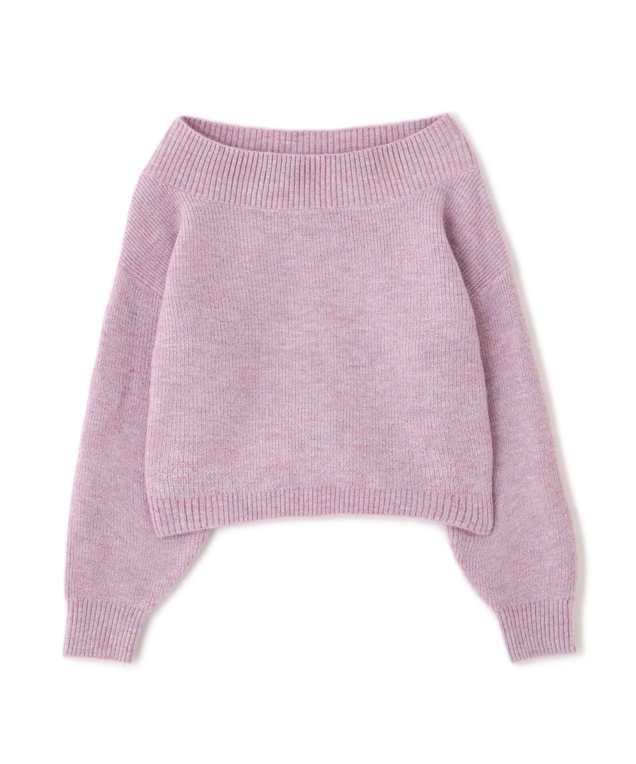 PROPORTION BODY DRESSING「ラメ入りオフショル畔ニット 25AW」|ニット・セーター|