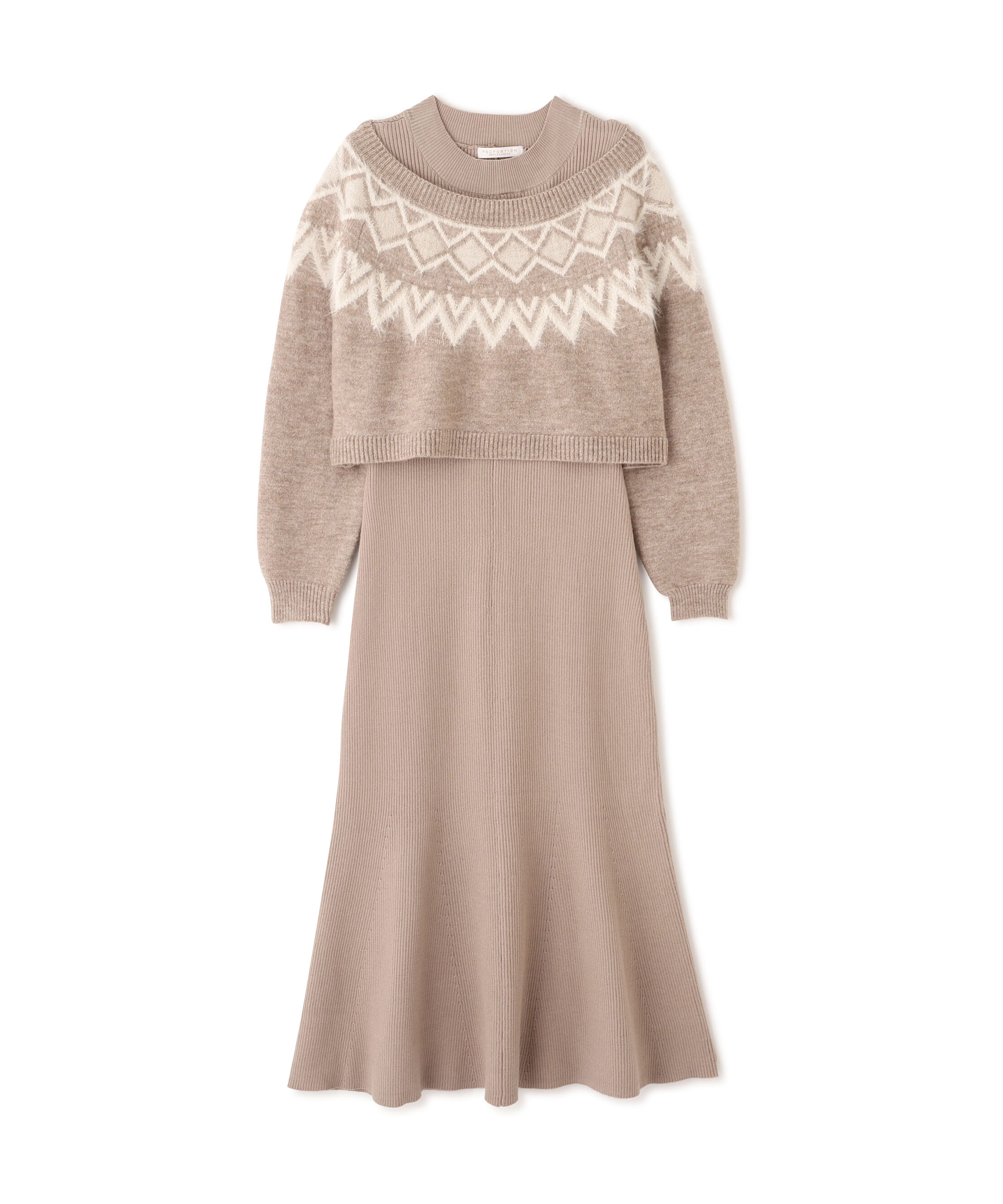 PROPORTION BODY DRESSING「ノルディックニットSETUP ワンピース 25AW」|ワンピース|
