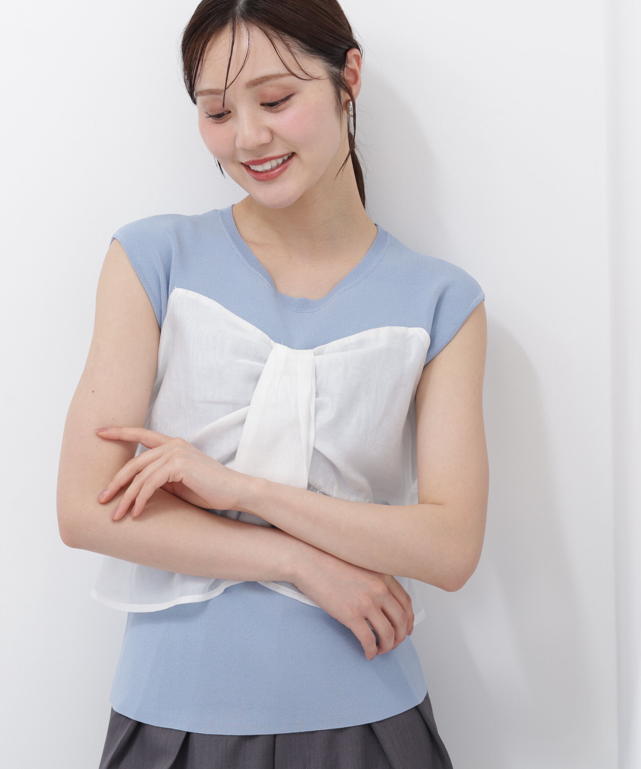 PROPORTION BODY DRESSING「ビスチェ付きニットトップス26SS」|ニット・セーター|