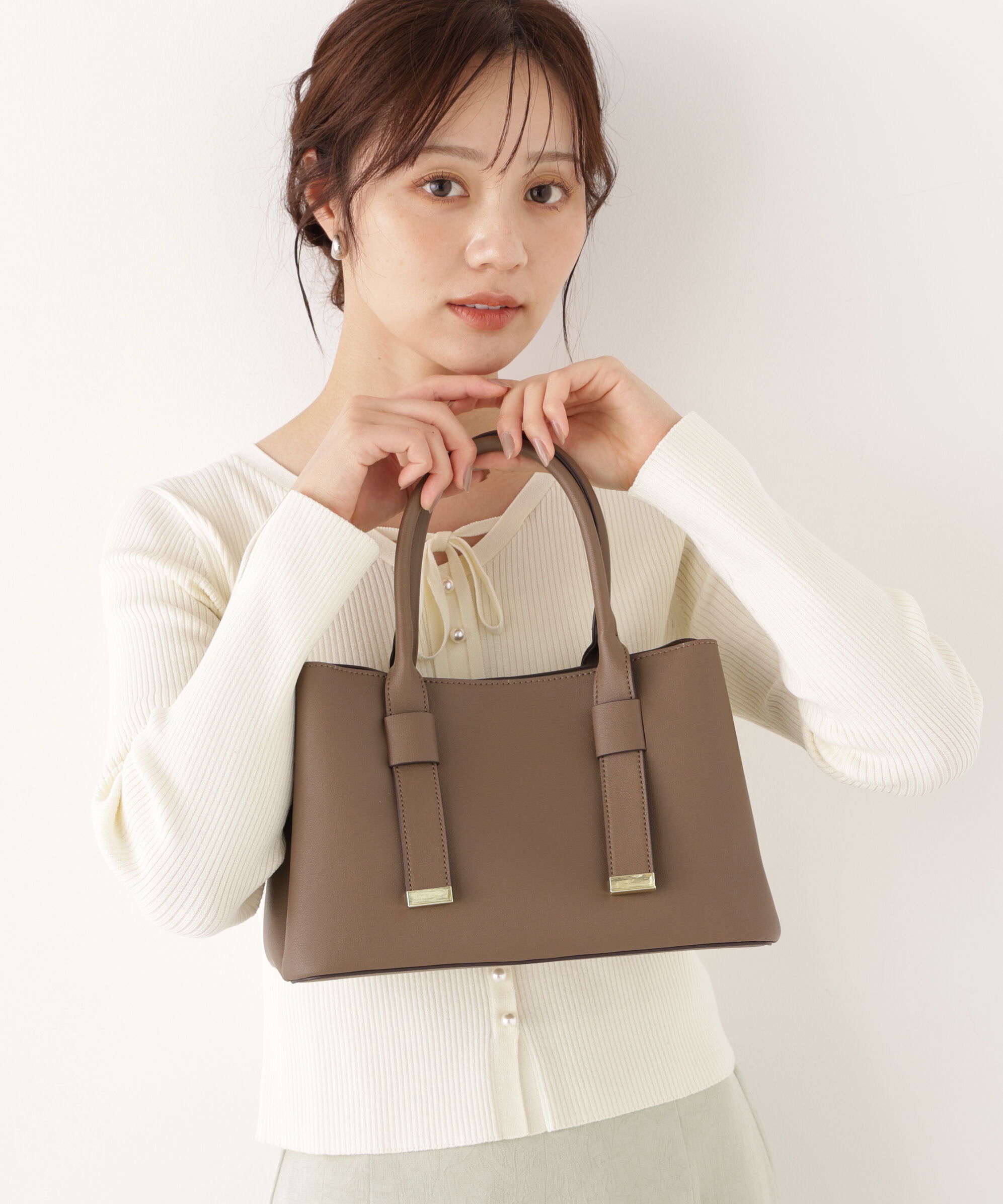 PROPORTION BODY DRESSING「リボンハンドルバッグ」|その他|ブラウン