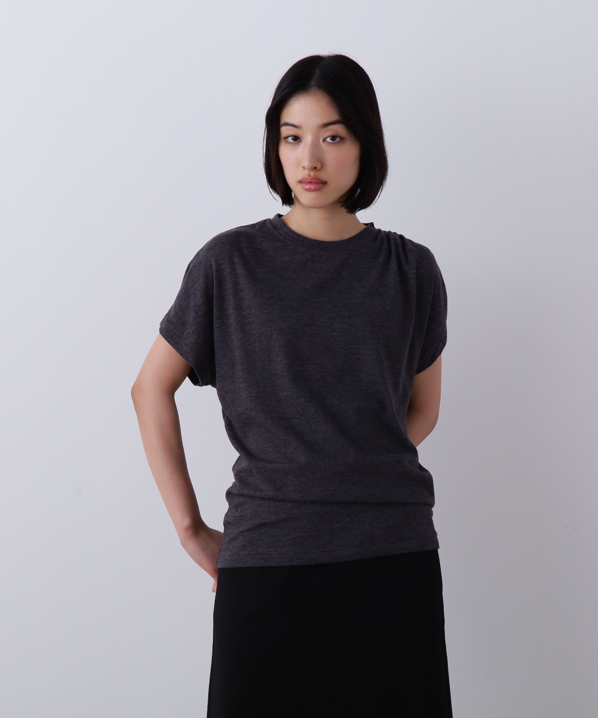 YLEVE 「YLEVE / TETRON COTTON SLUB YARN JERSEY SLEEVELESS PULLOVER」|Tシャツ・カットソー|グレー