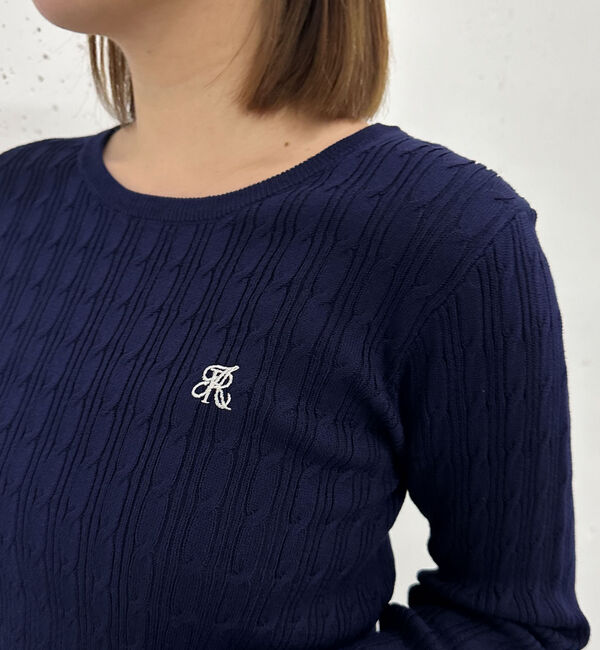 archives「ロゴ刺繍ケーブルライトニット」|ニット・セーター|