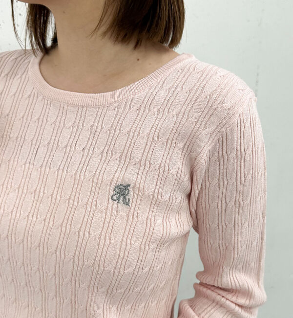 archives「ロゴ刺繍ケーブルライトニット」|ニット・セーター|