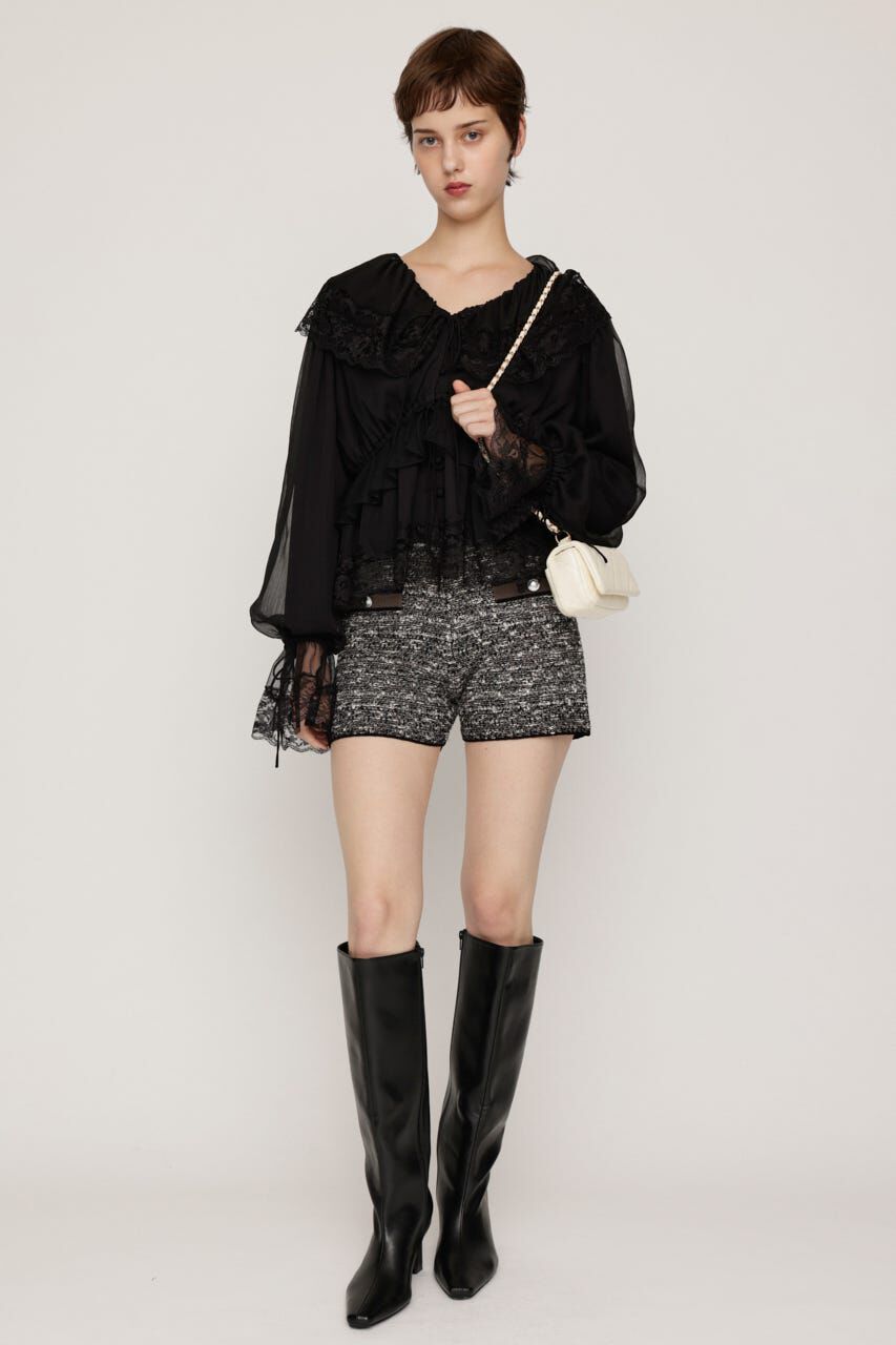 SLY「BICOLOR TWEED KNIT ショートパンツ」|その他|