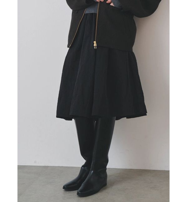 ELENDEEK「RANDOM TUCK MIDI SK」|スカート|