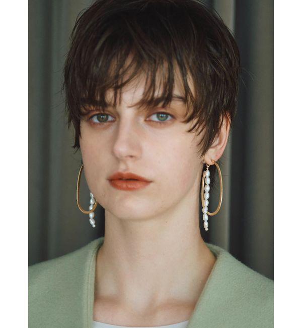 ELENDEEK「2WAY HOOP PEARL PIERCE」|ピアス|