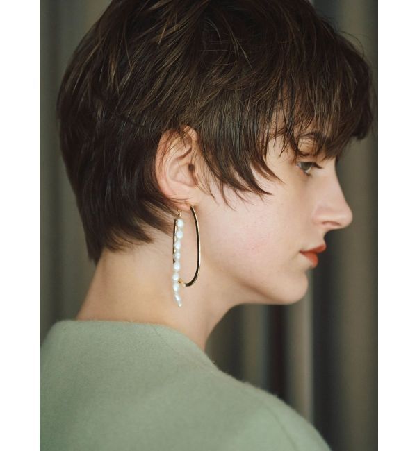 ELENDEEK「2WAY HOOP PEARL PIERCE」|ピアス|