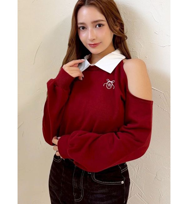 RESEXXY「2WAYカラーロゴスウェット」|Tシャツ・カットソー|レッド