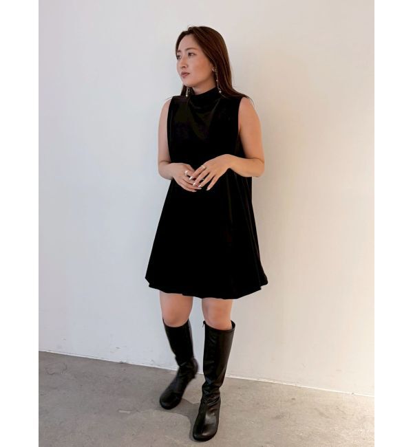 LAGUNAMOON「LADYベロアバルーンニミワンピース」|ワンピース|