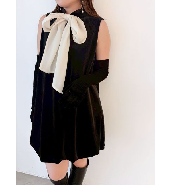 LAGUNAMOON「LADYベロアバルーンニミワンピース」|ワンピース|