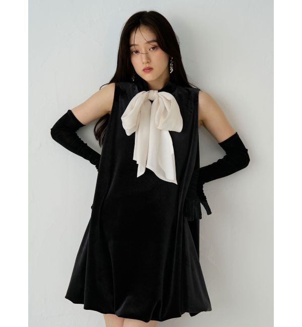 LAGUNAMOON「LADYベロアバルーンニミワンピース」|ワンピース|