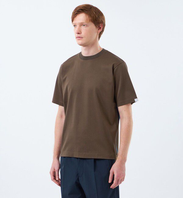 MACKINTOSH PHILOSOPHY「【WEEKENDER】クルーネック半袖Tシャツ ニットスムースコンビ」|Tシャツ・カットソー|