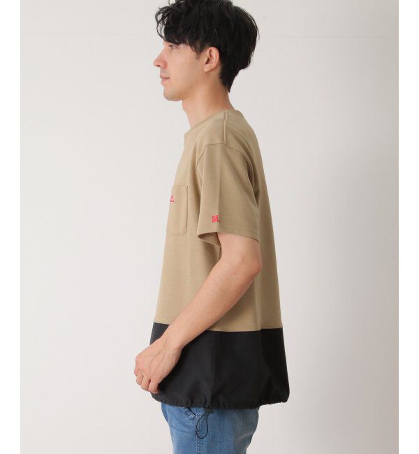 ikka「URBAN NATURE LIFE アーバンネイチャーライフ バイカラードロストTシャツ」|Tシャツ・カットソー|
