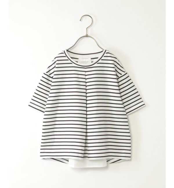 ikka kids「【親子おそろい】冷感バックシャンボーダープルオーバー（120~160cm）」|Tシャツ・カットソー|