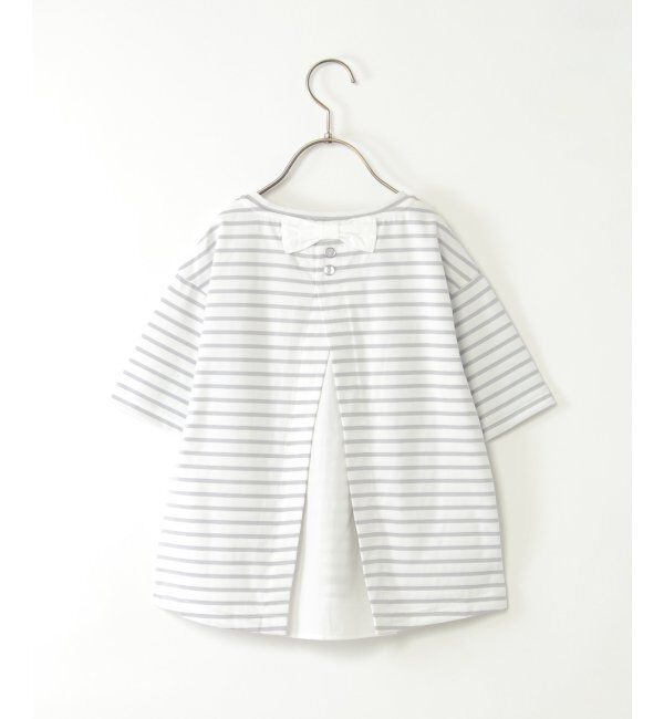 ikka kids「【親子おそろい】冷感バックシャンボーダープルオーバー（120~160cm）」|Tシャツ・カットソー|グレー