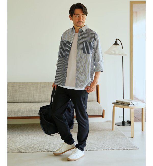 ikka「ブロックス冷感5分袖シャツ」|シャツ・ブラウス|
