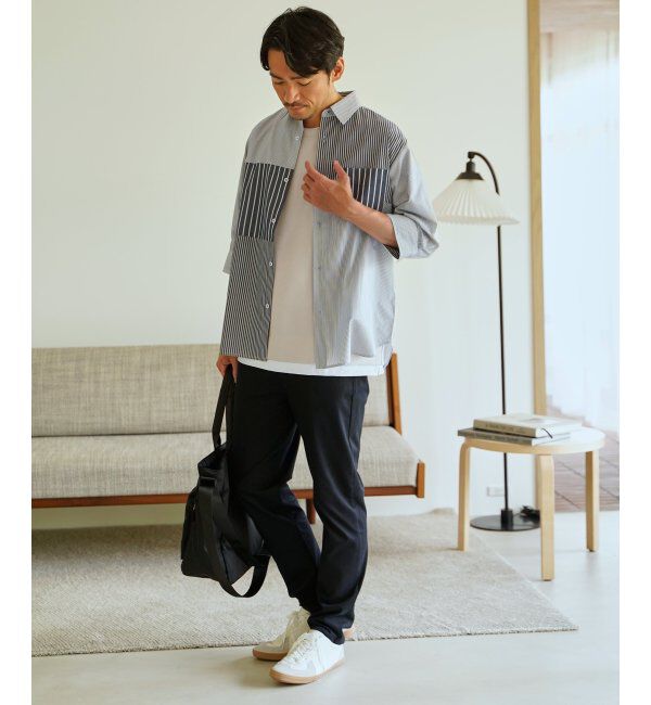 ikka「ブロックス冷感5分袖シャツ」|シャツ・ブラウス|