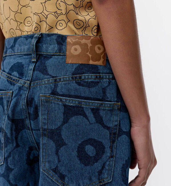 Marimekko「Maridenim Loose Unikko ジーンズ」|デニム|