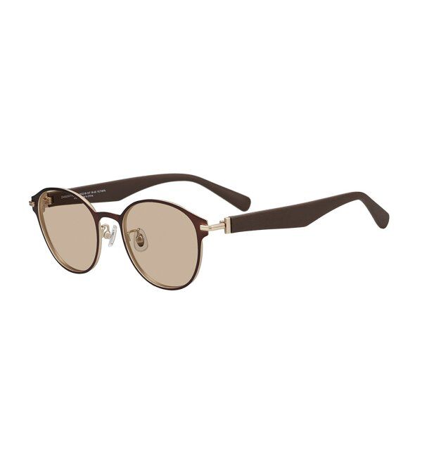  「SUNCUTGlasses/UV100%CUT サングラス レザー調 ラバーテンプル 紫外線対策 UV対策 UVカット ズレ落ち防止」|サングラス|