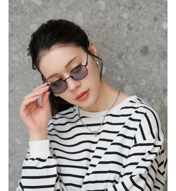  「【WEB限定】SUNCUTGlasses/UV100%CUT ボストン型 サングラス | カラーレンズ メタル 紫外線対策 UVカット」|サングラス|