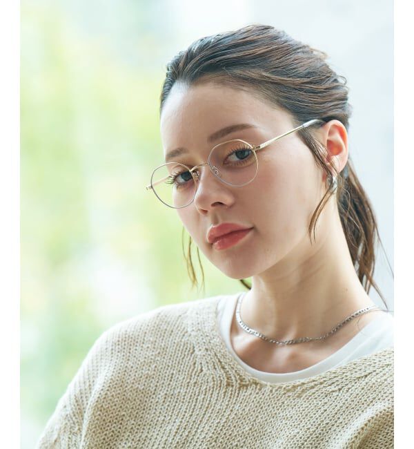  「【WEB限定】SUNCUTGlasses/UV100%CUT ボストン型 クリアサングラス |メタル 紫外線対策 UVカット」|サングラス|