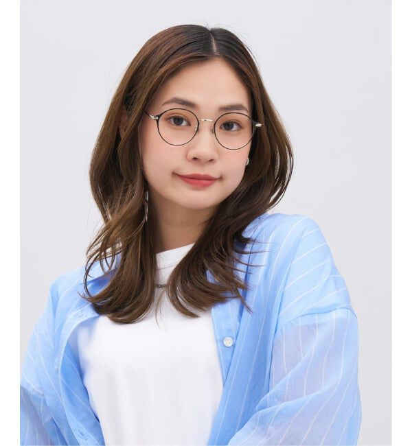  「FASHION ボストン型 メガネ | 中顔面短縮みえメガネ 軽量 メタル 丸型 高級感 FASHION レンズ交換券付」|メガネ|