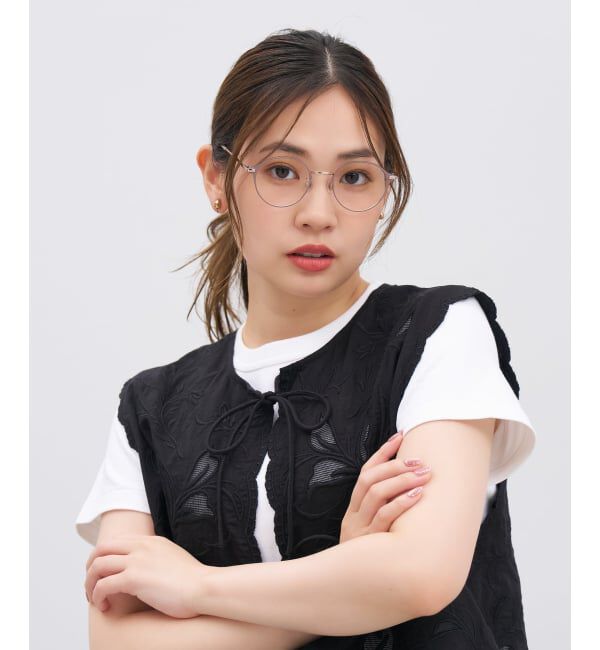  「FASHION ボストン型 メガネ | 中顔面短縮みえメガネ 軽量 メタル 丸型 高級感 FASHION レンズ交換券付」|メガネ|