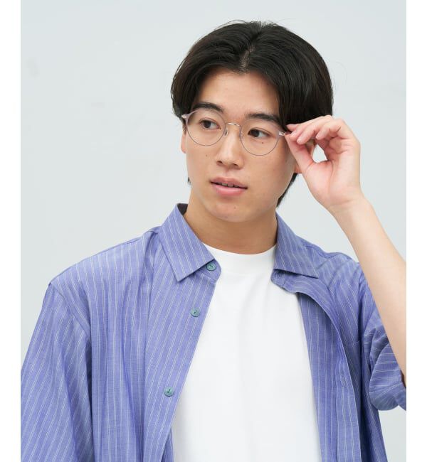  「FASHION ボストン型 メガネ | 中顔面短縮みえメガネ 軽量 メタル 丸型 高級感 FASHION レンズ交換券付」|メガネ|