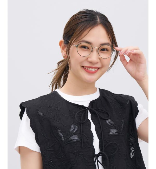  「FASHION ボストン型 メガネ | 中顔面短縮みえメガネ 軽量 メタル 丸型 高級感 FASHION レンズ交換券付」|メガネ|