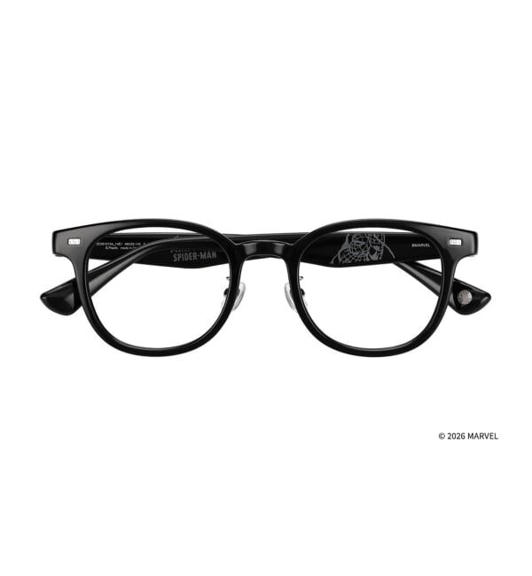  「Zoff MARVEL COLLECTION ボストン型 メガネ | 軽量 太縁 黒縁 伊達メガネ ユニセックス レンズ交換券付」|メガネ|