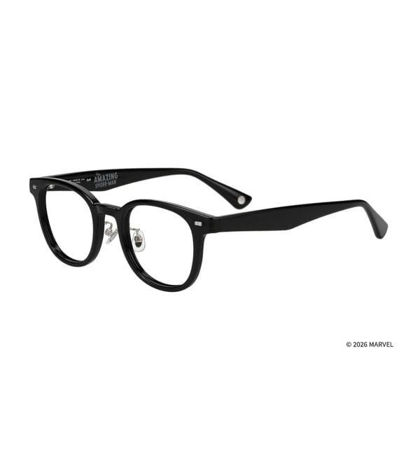  「Zoff MARVEL COLLECTION ボストン型 メガネ | 軽量 太縁 黒縁 伊達メガネ ユニセックス レンズ交換券付」|メガネ|