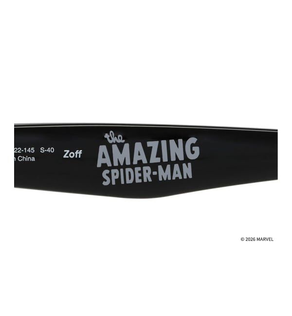  「Zoff MARVEL COLLECTION ボストン型 メガネ | 軽量 太縁 黒縁 伊達メガネ ユニセックス レンズ交換券付」|メガネ|