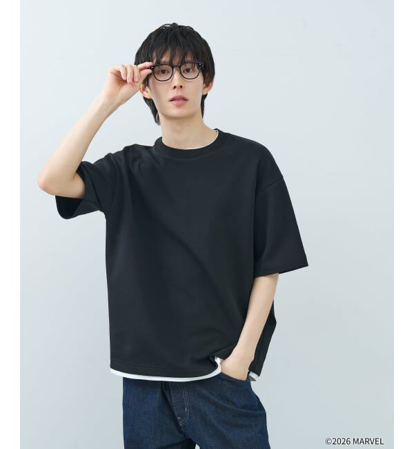  「Zoff MARVEL COLLECTION ボストン型 メガネ | 軽量 太縁 黒縁 伊達メガネ ユニセックス レンズ交換券付」|メガネ|