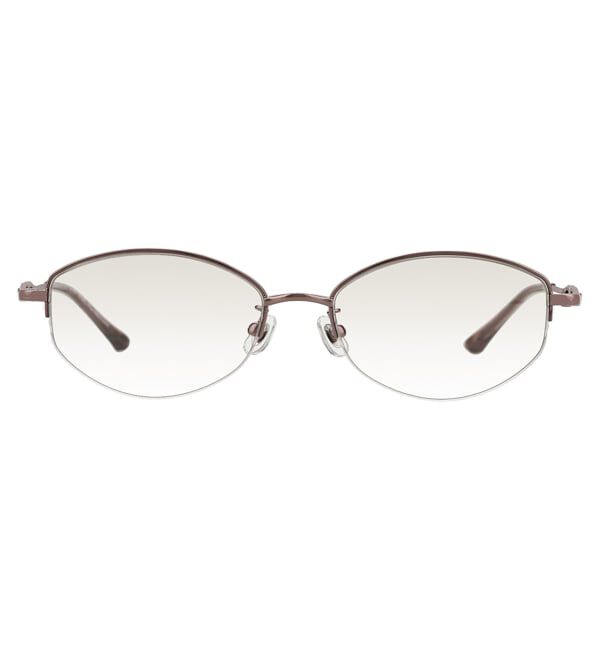  「SUNGLASSES COLLECTION オーバル型 サングラス | 軽量 メタル ハーフリム 紫外線対策 UVカット     」|サングラス|
