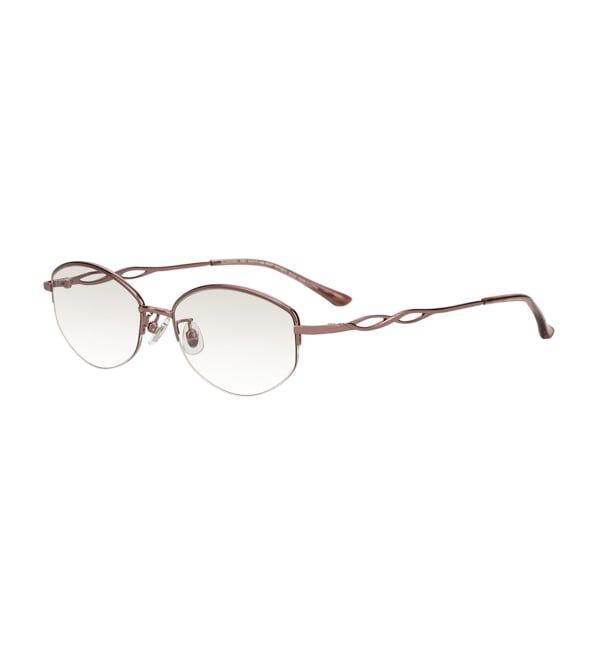  「SUNGLASSES COLLECTION オーバル型 サングラス | 軽量 メタル ハーフリム 紫外線対策 UVカット     」|サングラス|