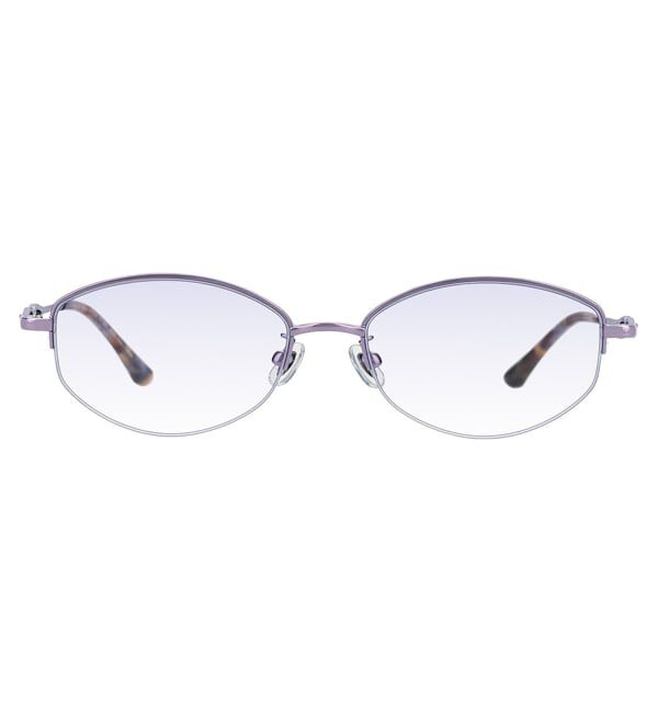  「SUNGLASSES COLLECTION オーバル型 サングラス | 軽量 メタル ハーフリム 紫外線対策 UVカット     」|サングラス|