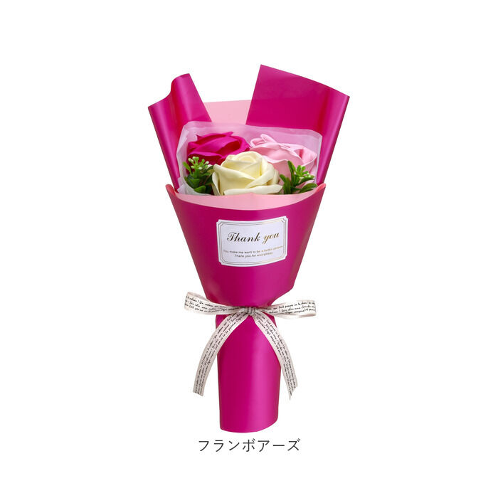 BACKYARD FAMILY「ソープフラワー 花束 通販 フェアリー 3輪 ブーケ アーティフィシャルフラワー アレンジ」|その他|