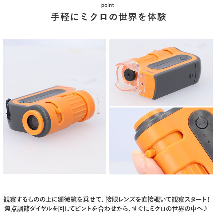BACKYARD FAMILY「顕微鏡 子供 通販 ハンディ顕微鏡 ZOOM レイメイ藤井 RXT1143 60倍 120倍」|その他|