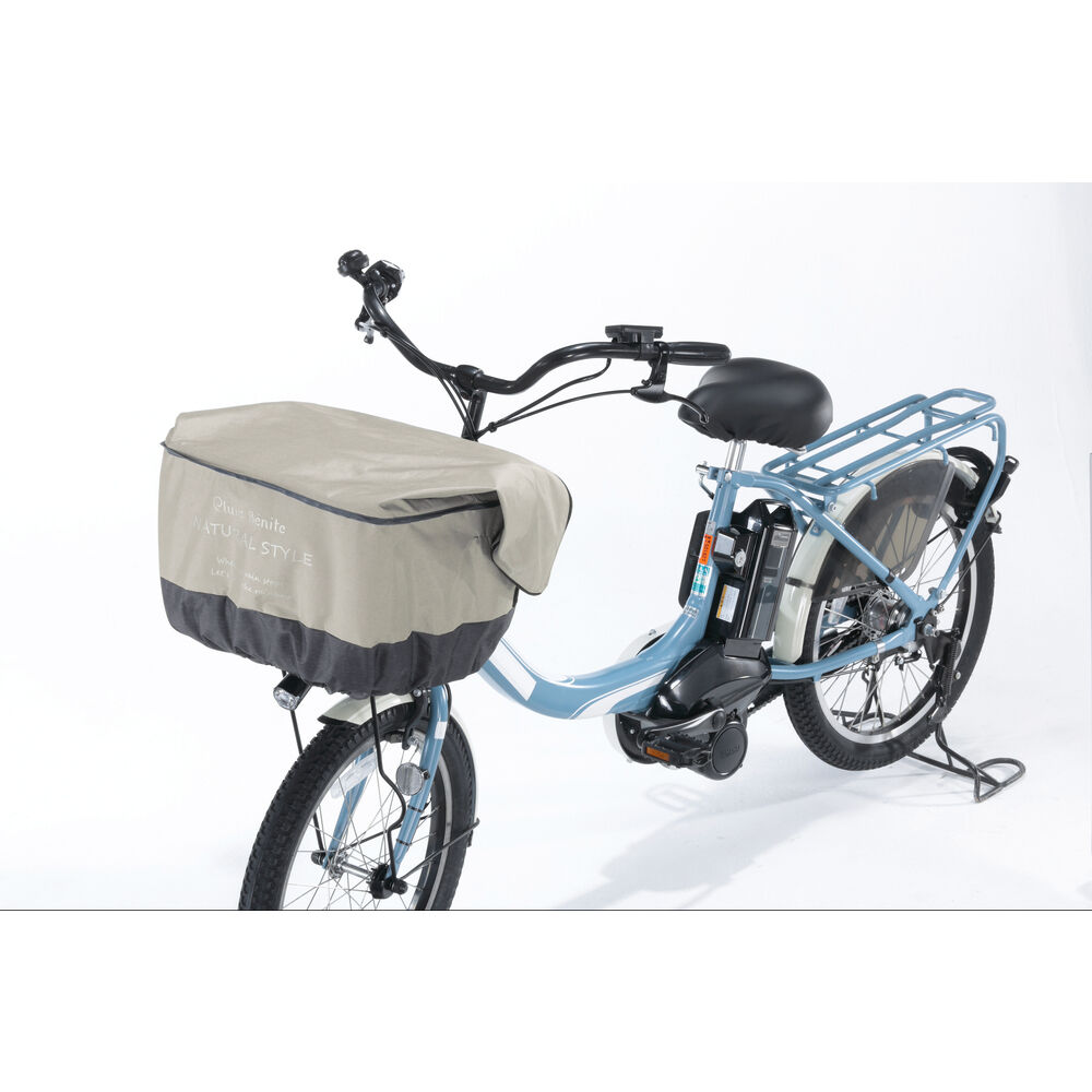 BACKYARD FAMILY「自転車 かごカバー 前 通販 カゴカバー 前カゴ カバー 前かごカバー 大きめ ワイド 容量アップ」|その他|ベージュ1