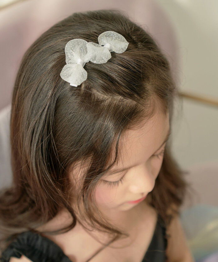 BACKYARD FAMILY「ヘアクリップ リボン 小さめ 2個セット 通販 ヘア クリップ ヘアピン 髪飾り 髪留め キッズ」|その他|