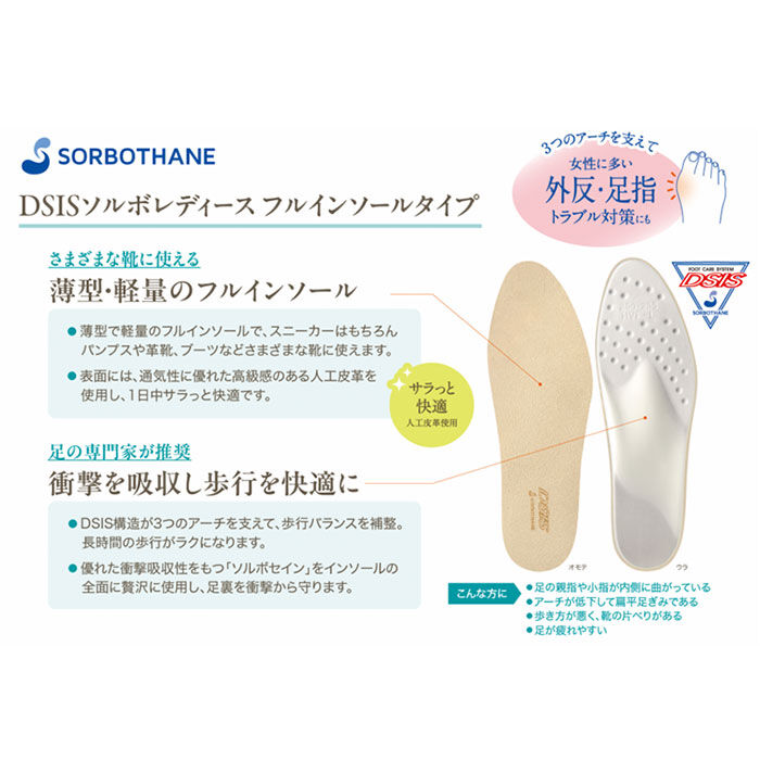 BACKYARD FAMILY「DSIS ソルボ フルインソール レディース 通販 インソール フルインソールタイプ 中敷き 中敷」|その他|