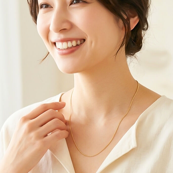BACKYARD FAMILY「金 ネックレス 18金 通販 日本製 ネックレスチェーン チェーンネックレス 18K 長さ50cm」|その他|