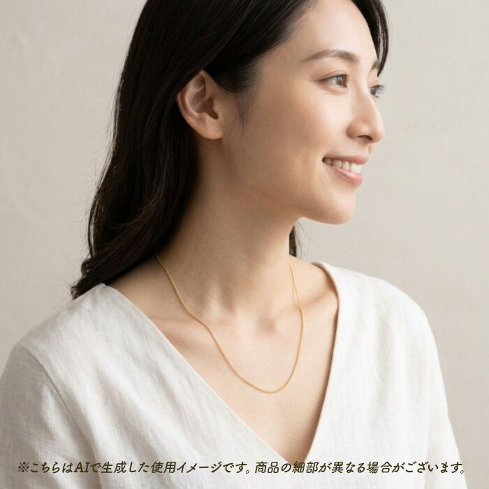 BACKYARD FAMILY「金 ネックレス 18金 通販 日本製 ネックレスチェーン チェーンネックレス 18K 長さ50cm」|その他|