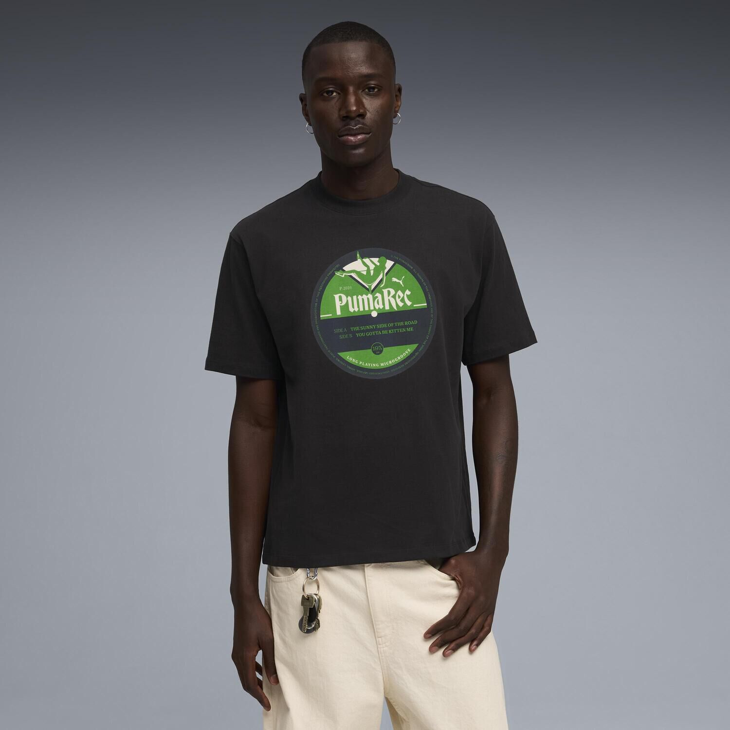 PUMA「【PUMA ｳｪｱ】M GRAPHIC RECORD TEE」|Tシャツ・カットソー|