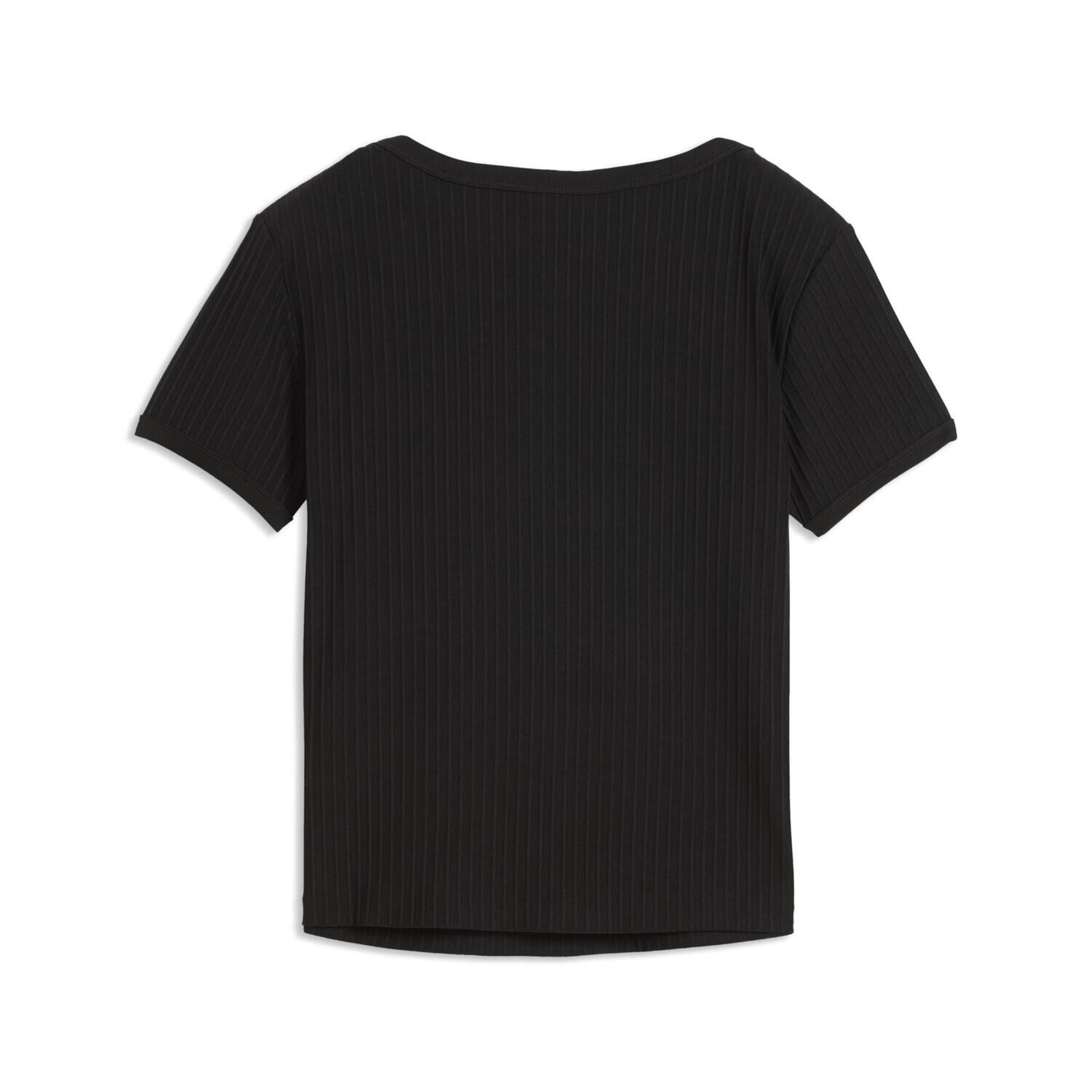 PUMA「【PUMA ｳｪｱ】W ESS RIBBED SLIM SHORT TEE」|Tシャツ・カットソー|